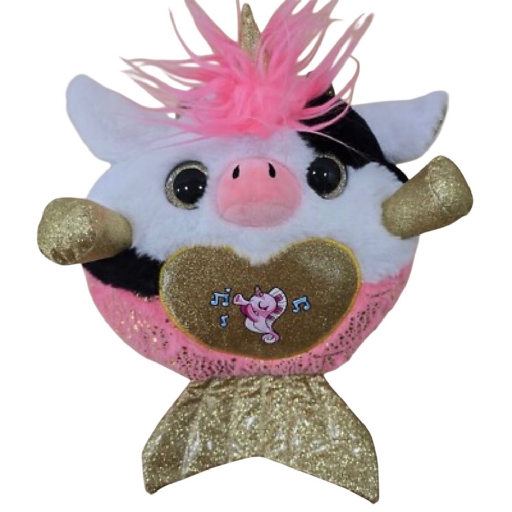 Rainbocorn Plush Mermaidcorn Cow Unicorn Kids White Pink Zuru